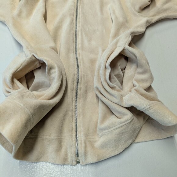 Theory Velour Track Suit Top is Small Bottom is Medium *Cream Colored - Picture 10 of 16